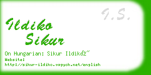 ildiko sikur business card